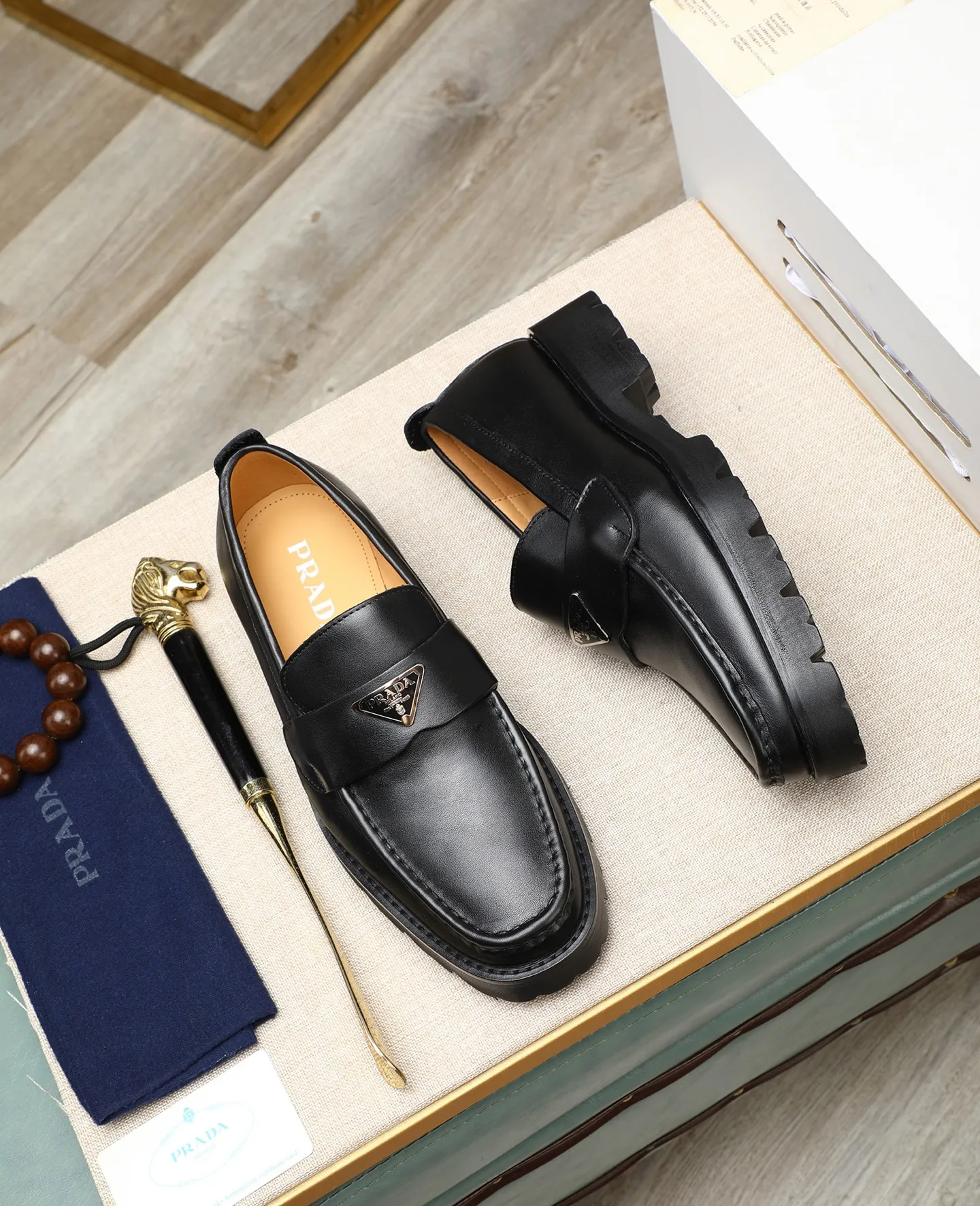 Men's men's shoes 💰540 (water-dyed cow leather) 📛📛PRADA high-end 20 counter latest model formal business leather shoes 👔 original version of the highest quality! Imported from Italy🇮🇹First layer calfskin fabric➕Cowhide lining Original outsole Formal size: 38➖45